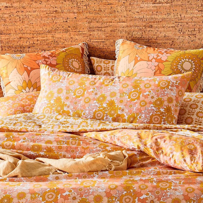 Cynthia Floral Golden Quilt Cover Set