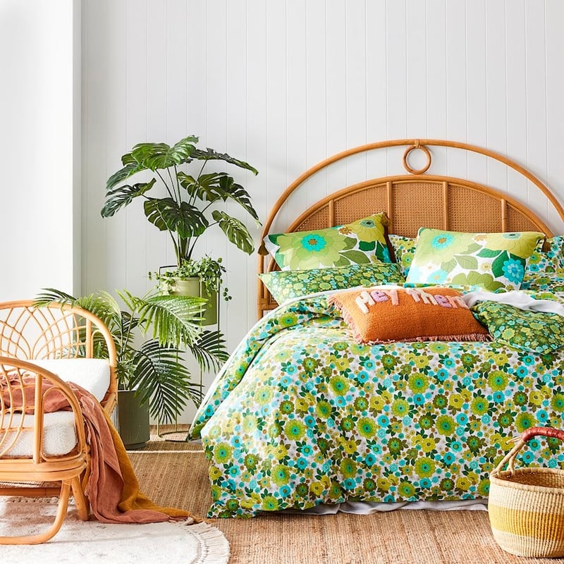 April Floral Green Quilt Cover Set