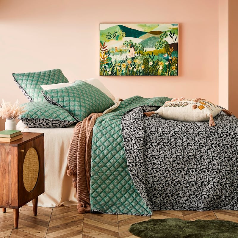 Ravi Green Quilted Coverlet