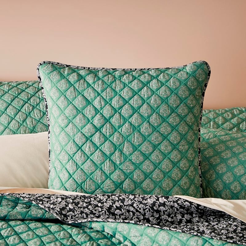 Ravi Green Quilted Coverlet