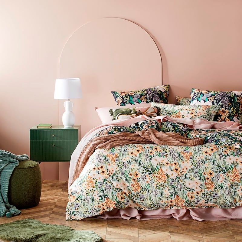 Wild Garden Pale Green Quilt Cover Set