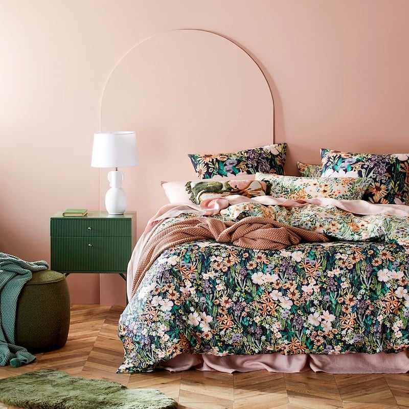 Wild Garden Pale Green Quilt Cover Set