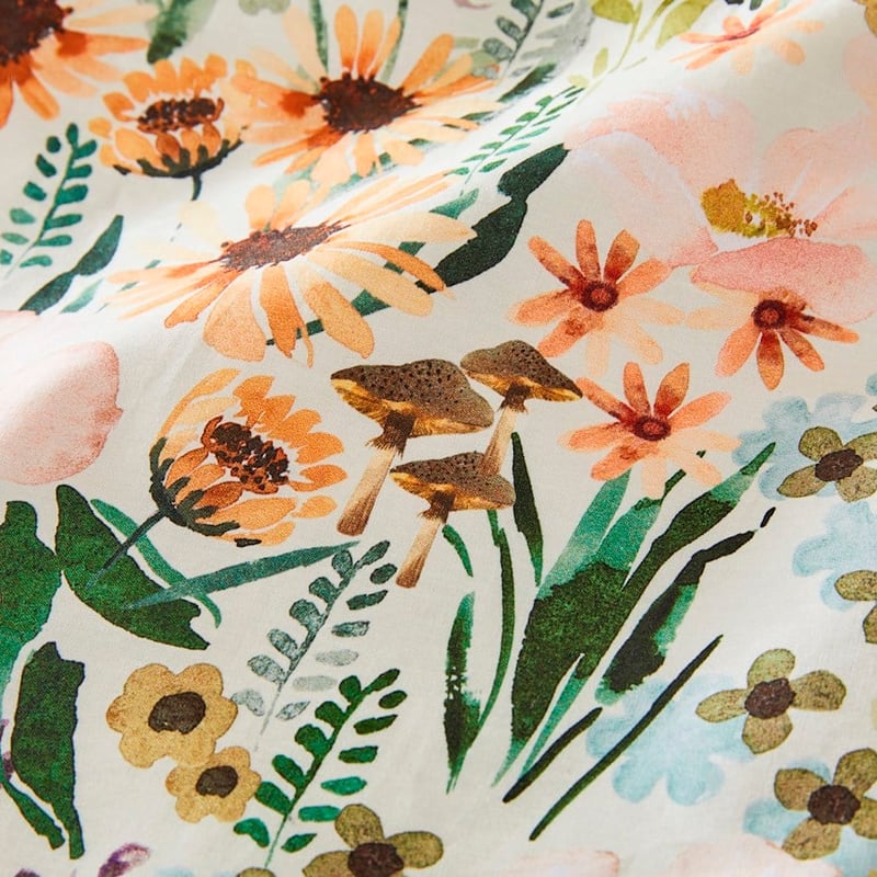 Wild Garden Pale Green Quilt Cover Set