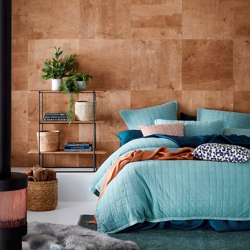 Mosman Seafoam Quilted Quilt Cover