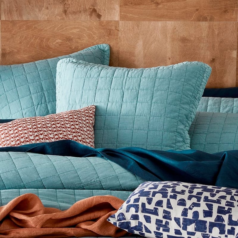 Mosman Seafoam Quilted Quilt Cover