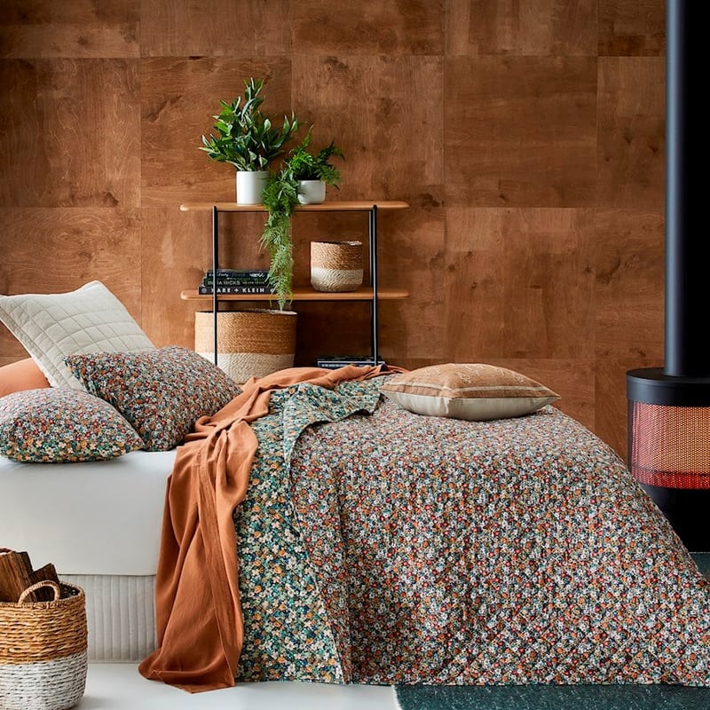 Auburn Floral Quilted Coverlet