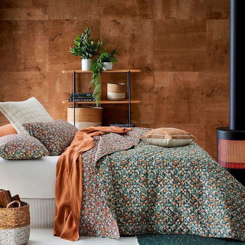 Auburn Floral Quilted Coverlet