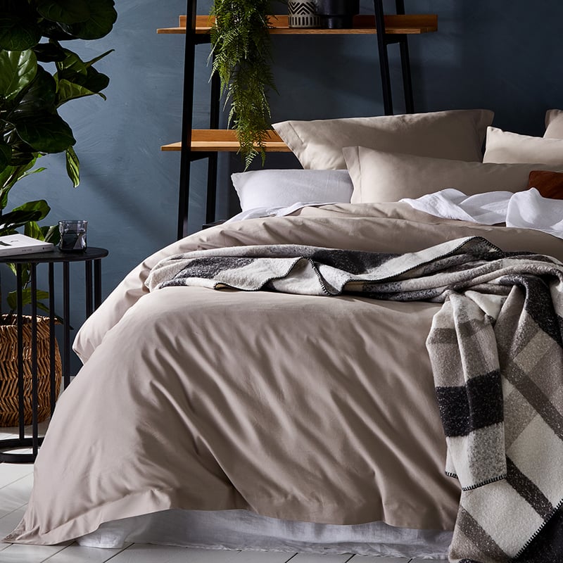 600TC Bamboo Cotton Buff Quilt Cover