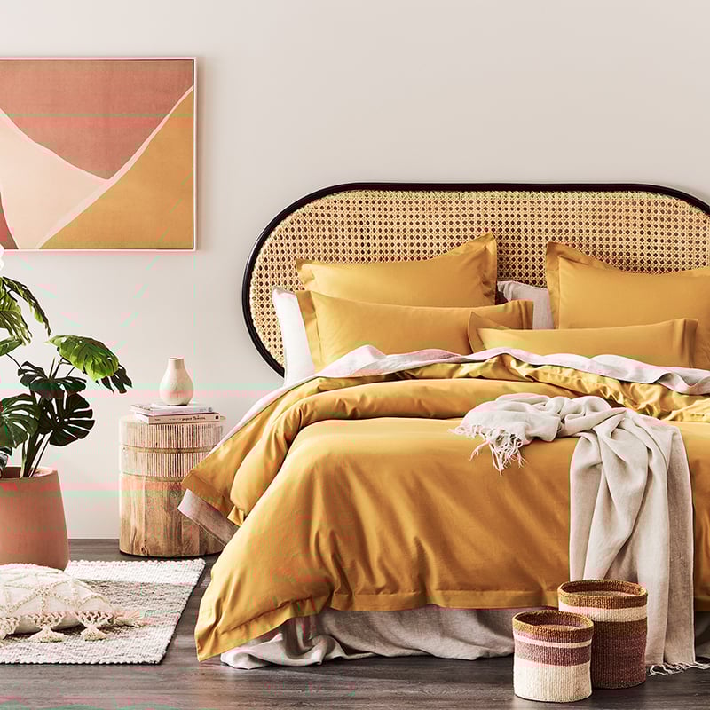 600TC Bamboo Honey Mustard Quilt Cover