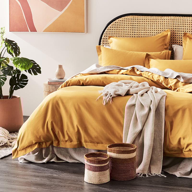 600TC Bamboo Honey Mustard Quilt Cover