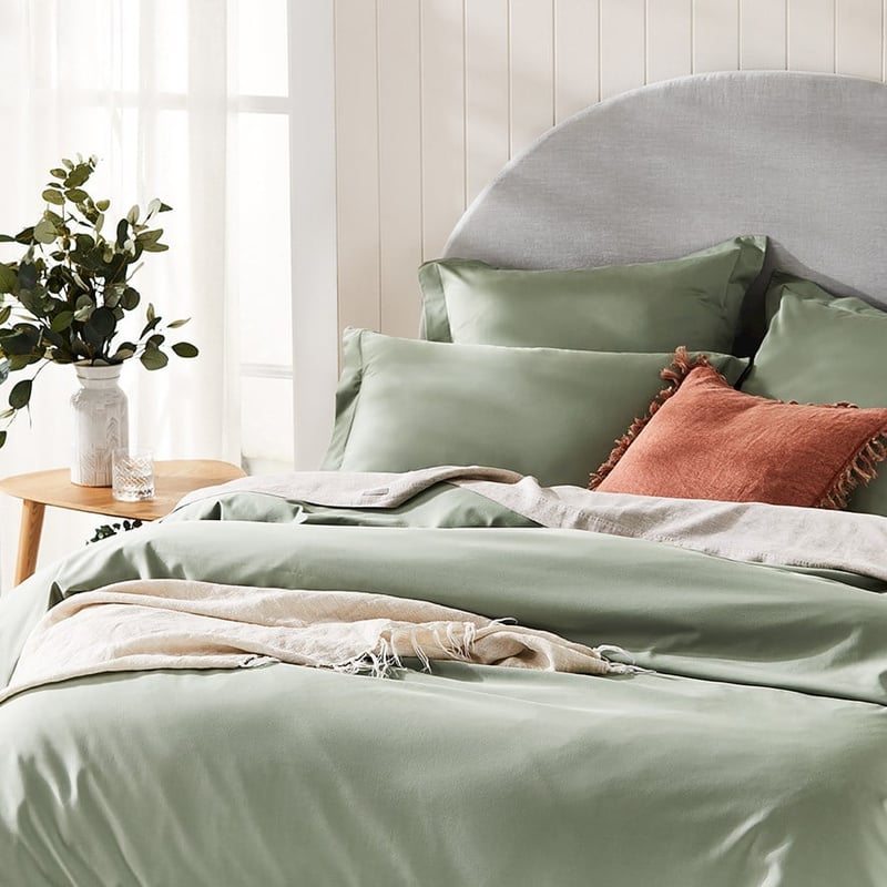 600TC Bamboo Cotton Pistachio Quilt Cover