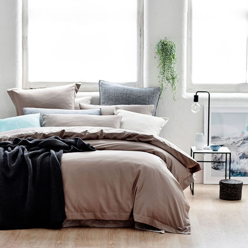 600TC Cotton Bamboo Quilt Cover Mud