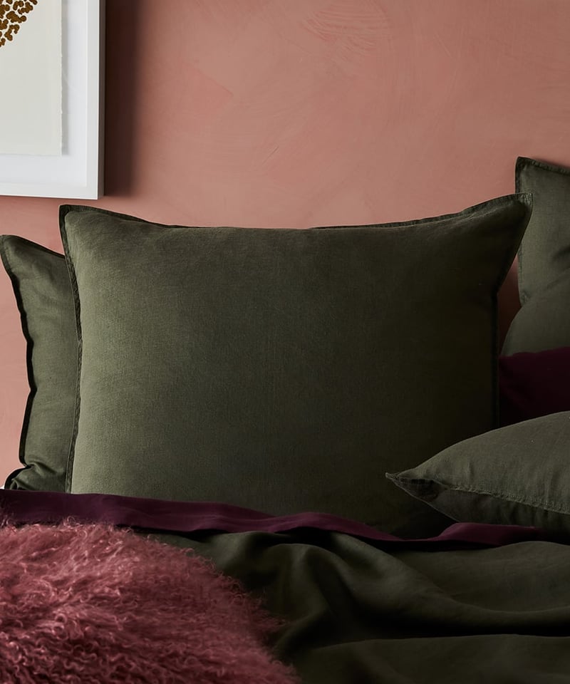 Vintage Washed Linen Quilt Cover Beetle