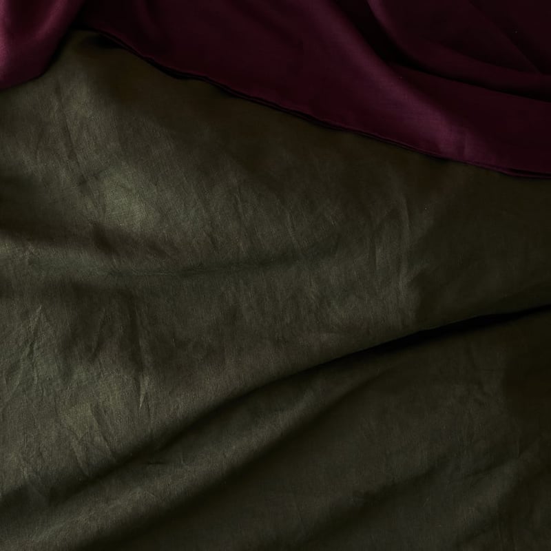 Vintage Washed Linen Quilt Cover Beetle