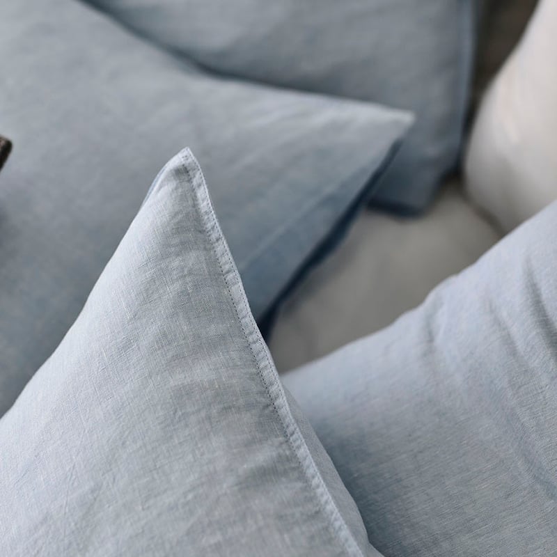 Vintage Washed Linen Quilt Cover Chambray