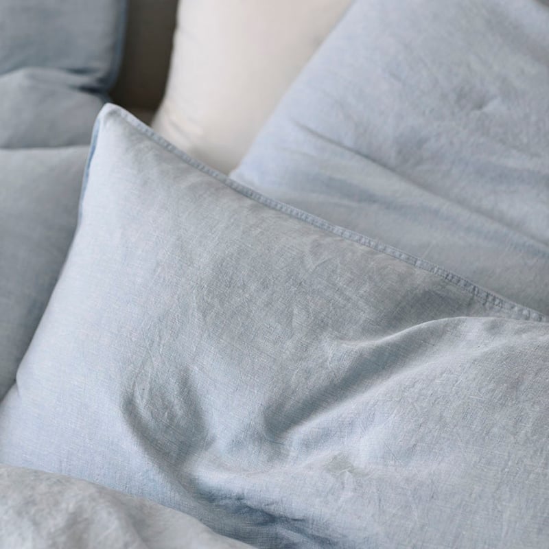 Vintage Washed Linen Quilt Cover Chambray