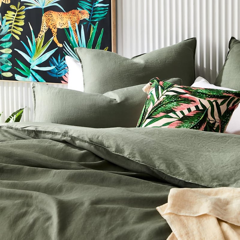 Vintage Washed Bedlinen Khaki 