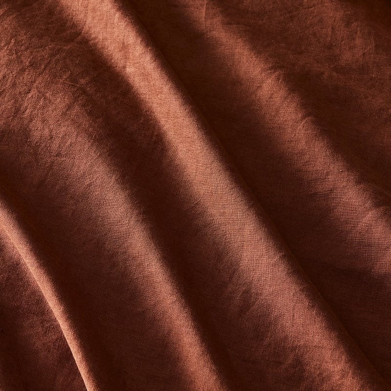 Vintage Washed Linen Paprika Quilt Cover