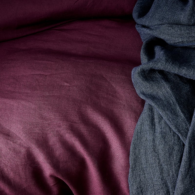 Vintage Washed Bedlinen Euro P/Case Prune Each