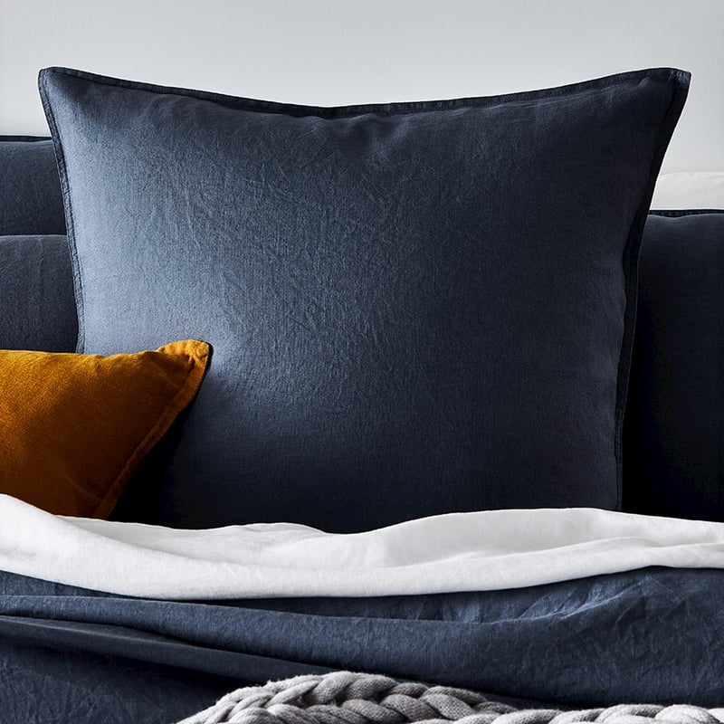 Vintage Washed Linen Steel Blue Quilt Cover