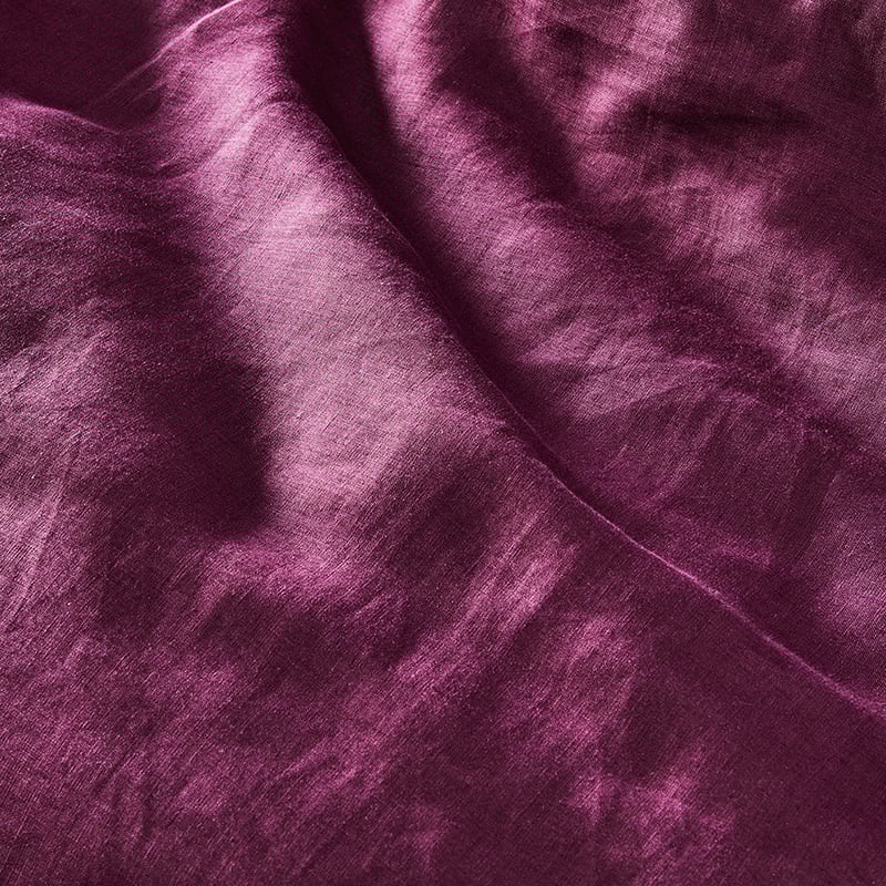 Vintage Washed Linen Wine Quilt Cover
