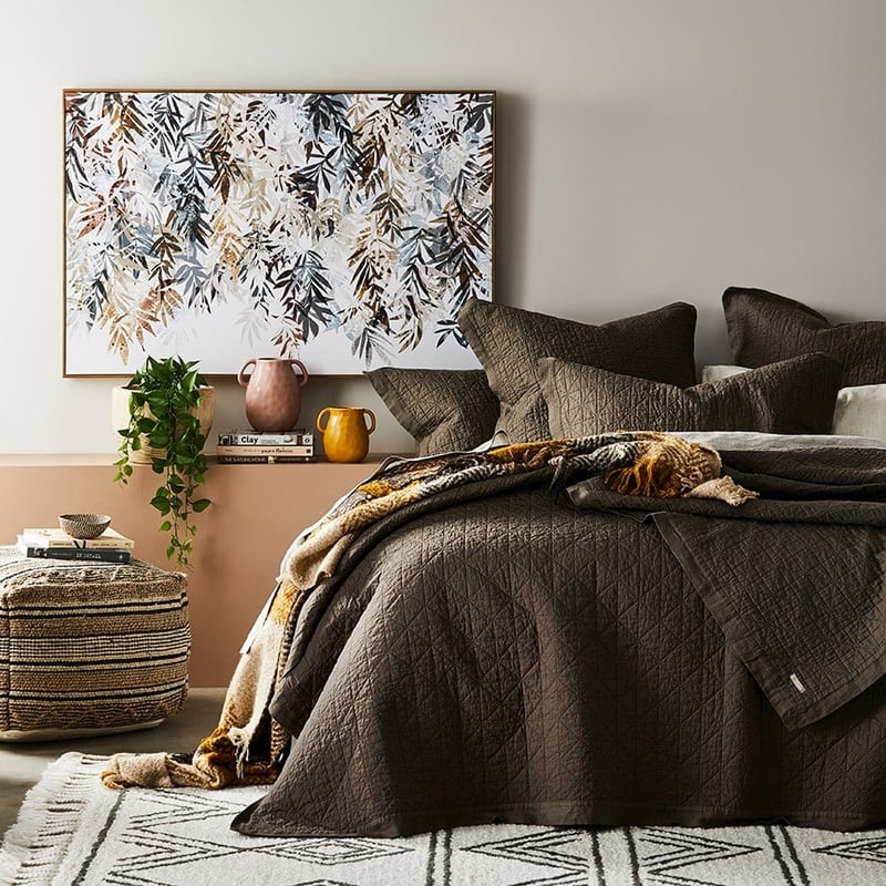 Vintage Washed Cocoa Coverlet