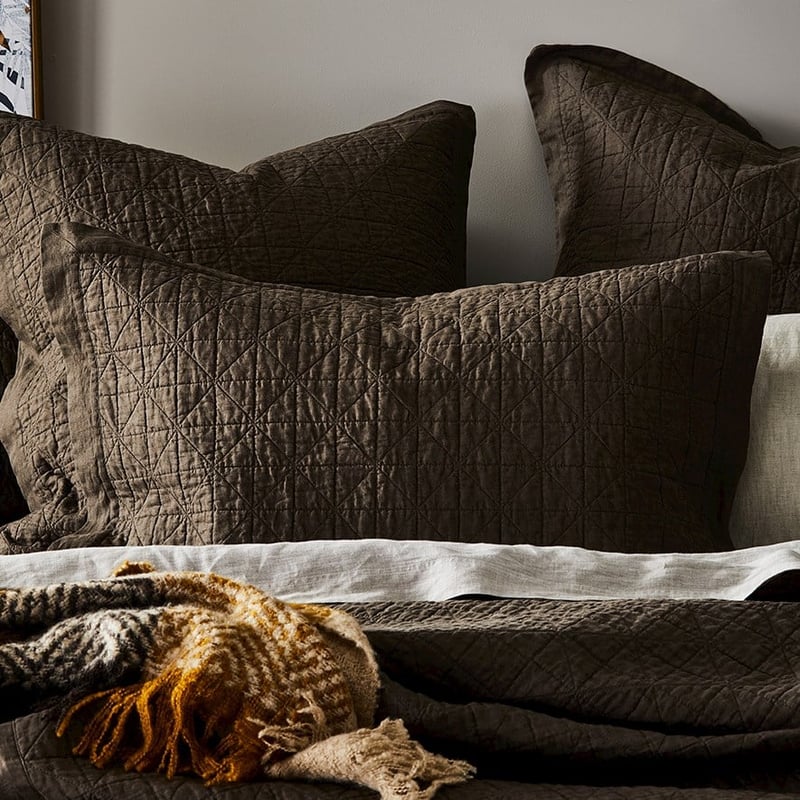 Vintage Washed Cocoa Coverlet