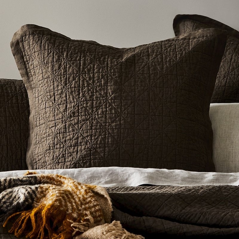 Vintage Washed Cocoa Coverlet