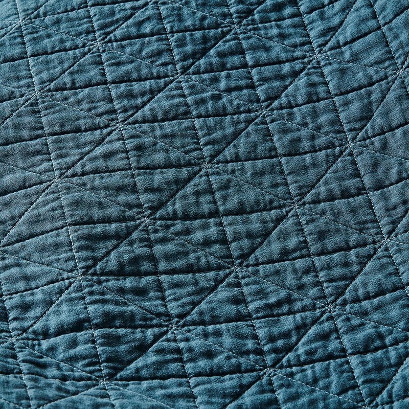 Vintage Washed Deep Teal Coverlet