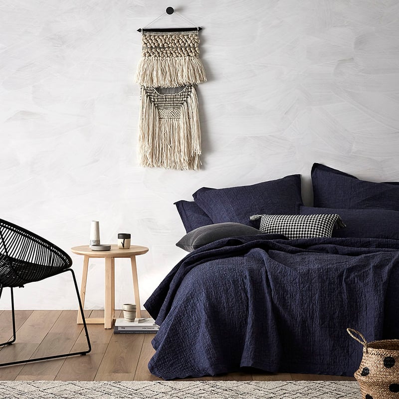 Vintage Washed Denim Coverlet