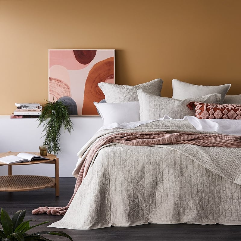 Vintage Washed Linen Coverlet Linen Separates