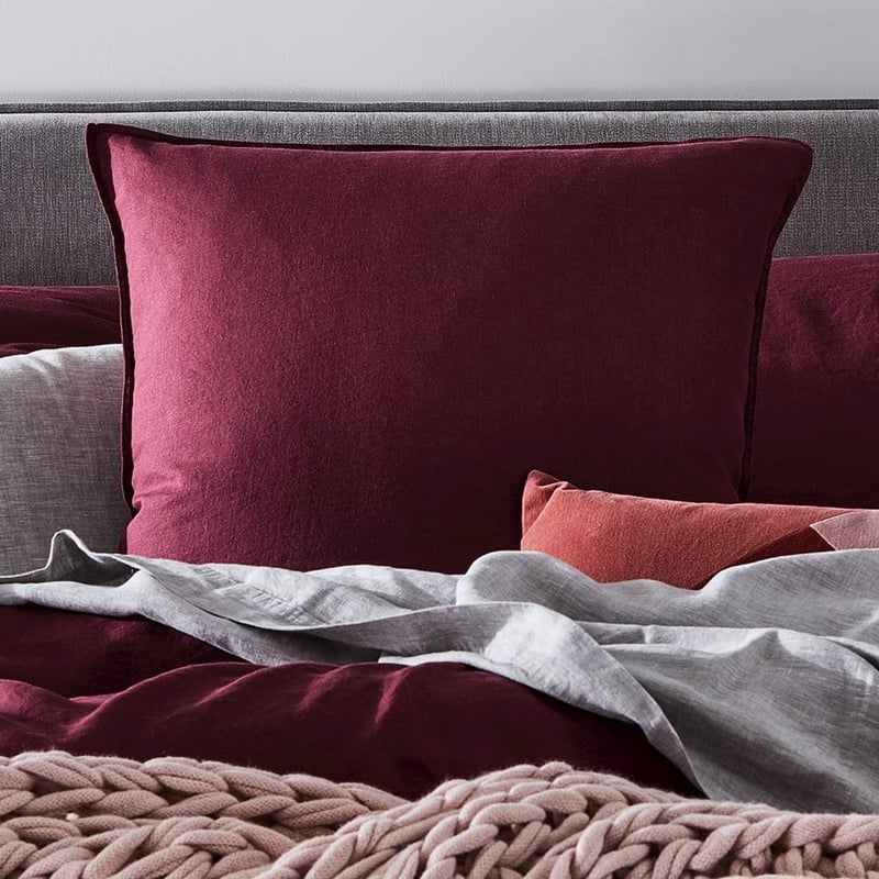 Vintage Washed Bordeaux Quilt Cover