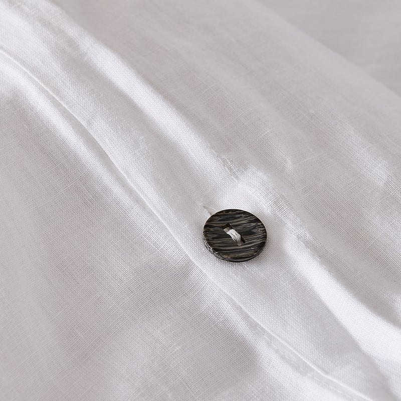 Vintage Washed Linen White Quilt Cover Separates