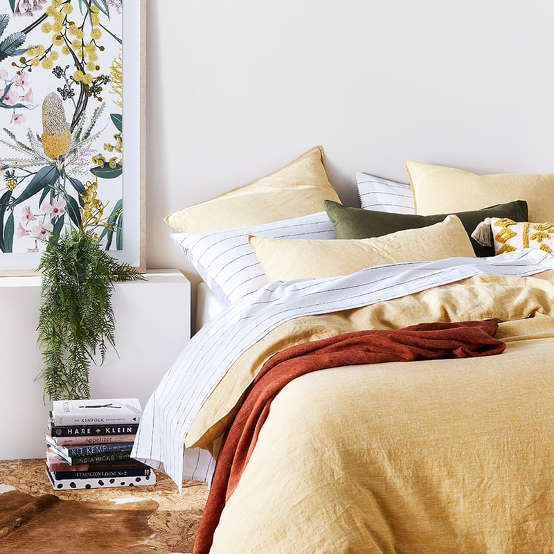 Vintage Washed Linen Sorbet Quilt Cover