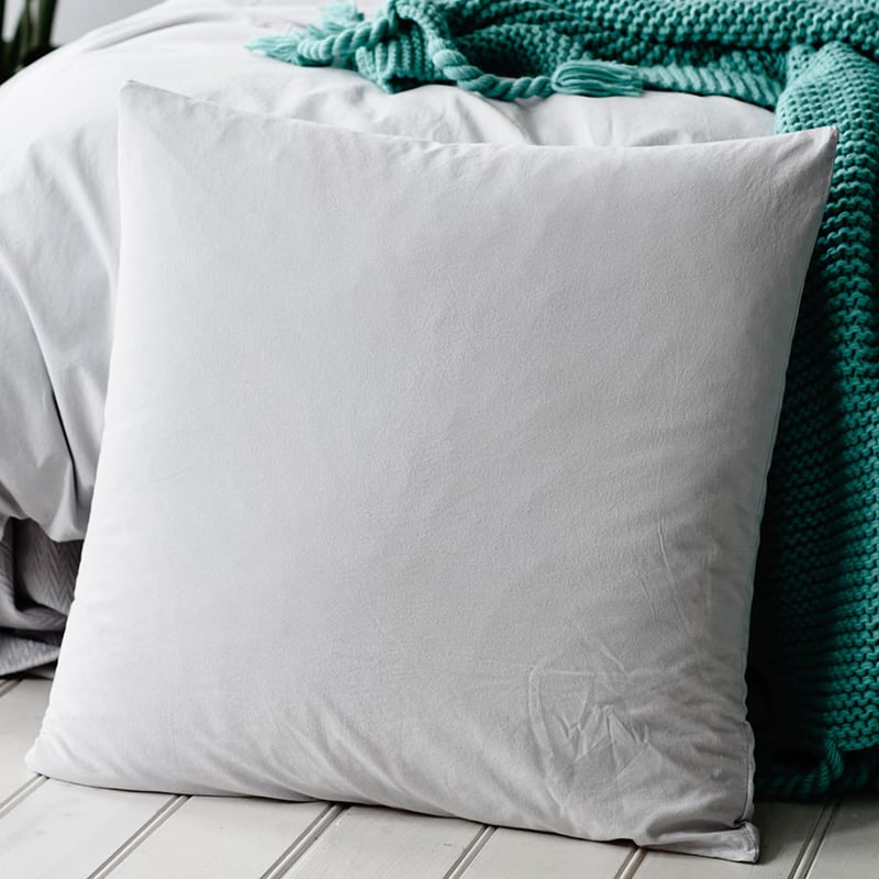 European Collection Stonewash Quilt Cover Silver