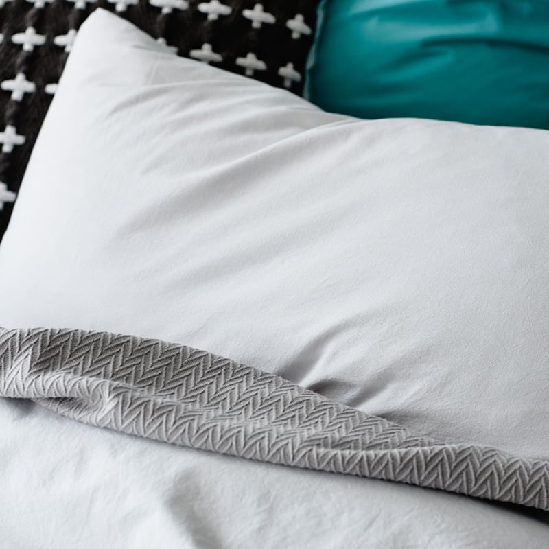 European Collection Stonewash Quilt Cover White