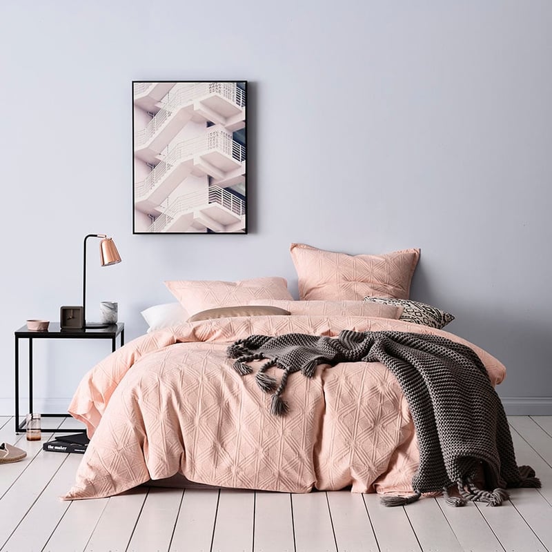 Villa Quilt Cover Blush