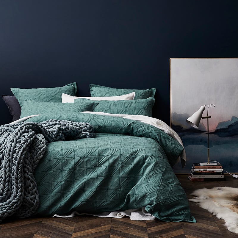 Villa Matelasse Quilt Cover Sage