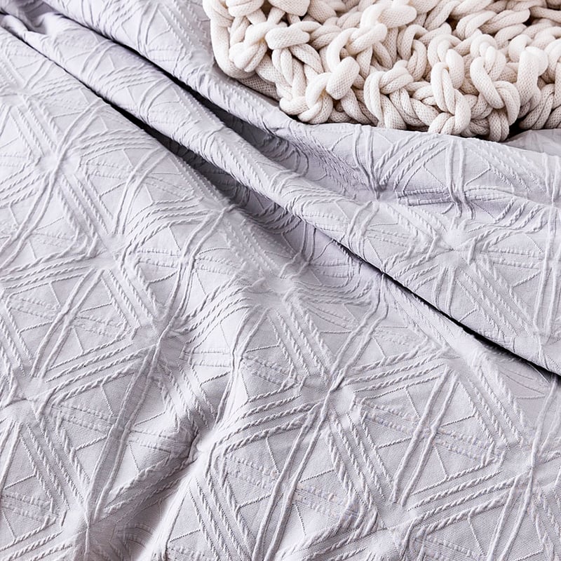 Villa Quilt Cover Soft Grey
