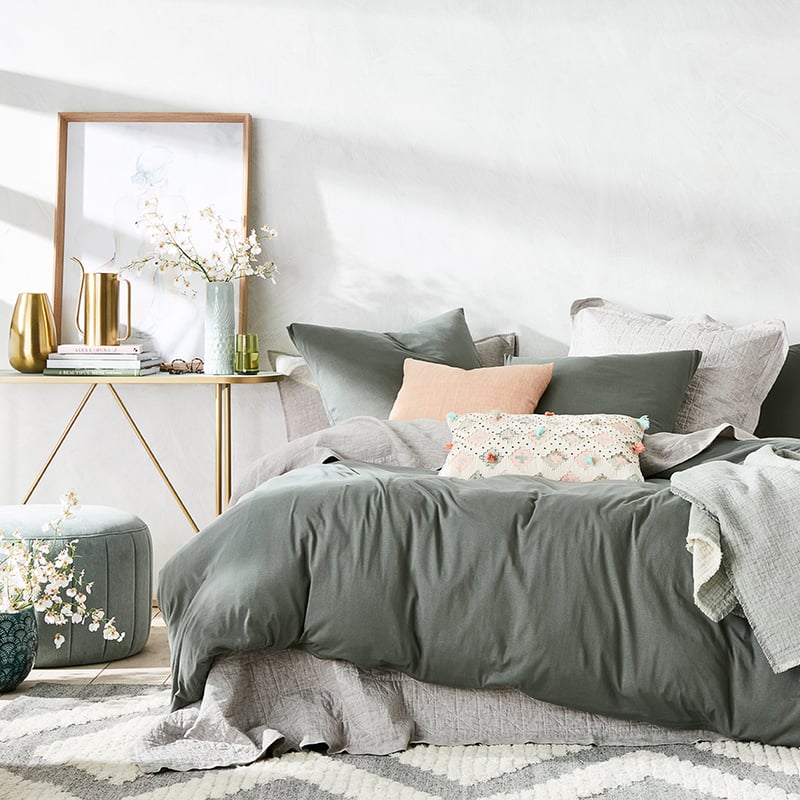 Ultra Soft Jersey Quilt Cover Khaki