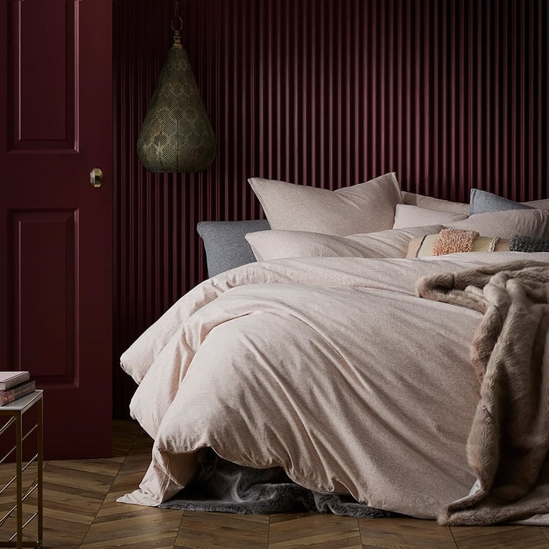 Ultra Soft Jersey Quilt Cover in Lotus Marble
