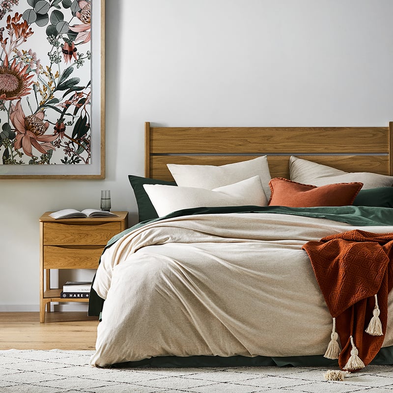 Ultra Soft Jersey Oatmeal Quilt Cover