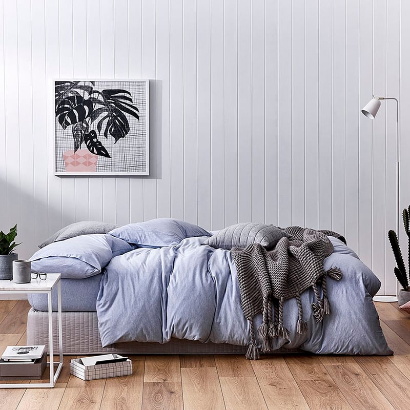 Ultra Soft Jersey Quilt Cover Sky Marble