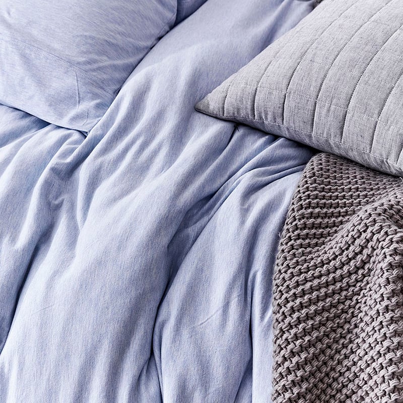 Ultra Soft Jersey Quilt Cover Sky Marble