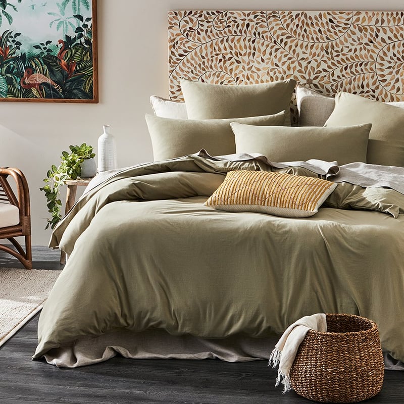 Ultra Soft Jersey Soft Khaki Quilt Cover