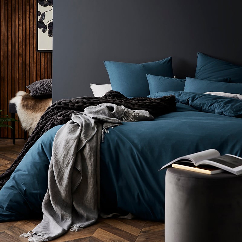 Ultra Soft Jersey Quilt Cover Teal