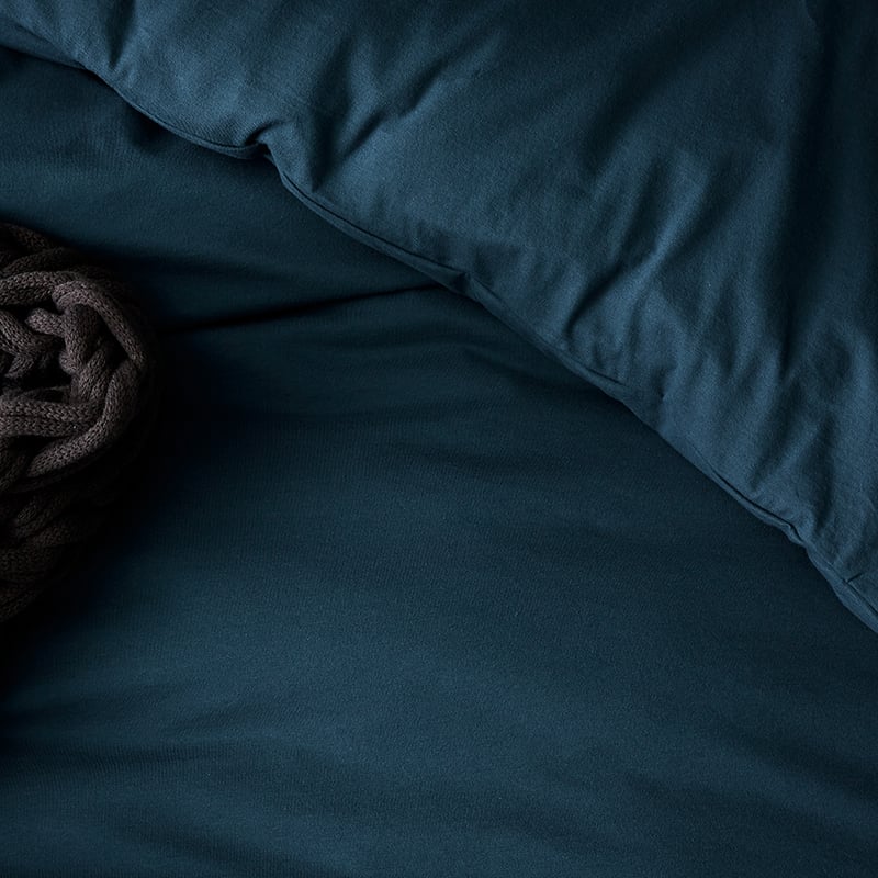 Ultra Soft Jersey Quilt Cover Teal