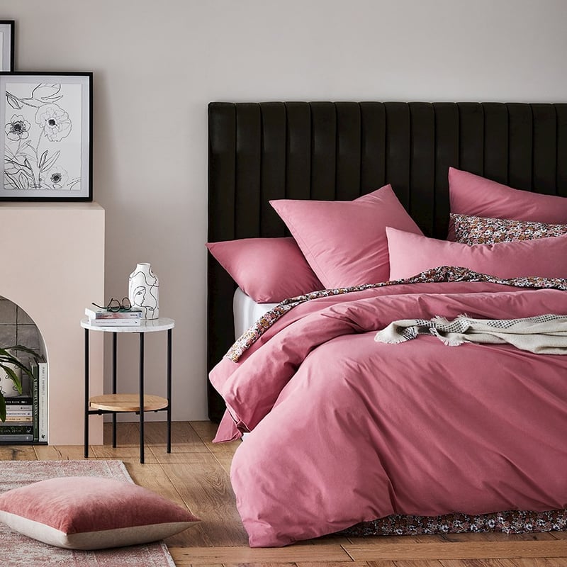 Stonewashed Cotton Berry Quilt Cover 