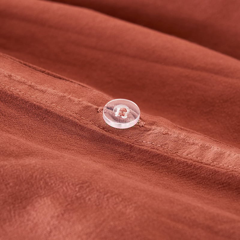 Stonewashed Cotton Clay Quilt Cover