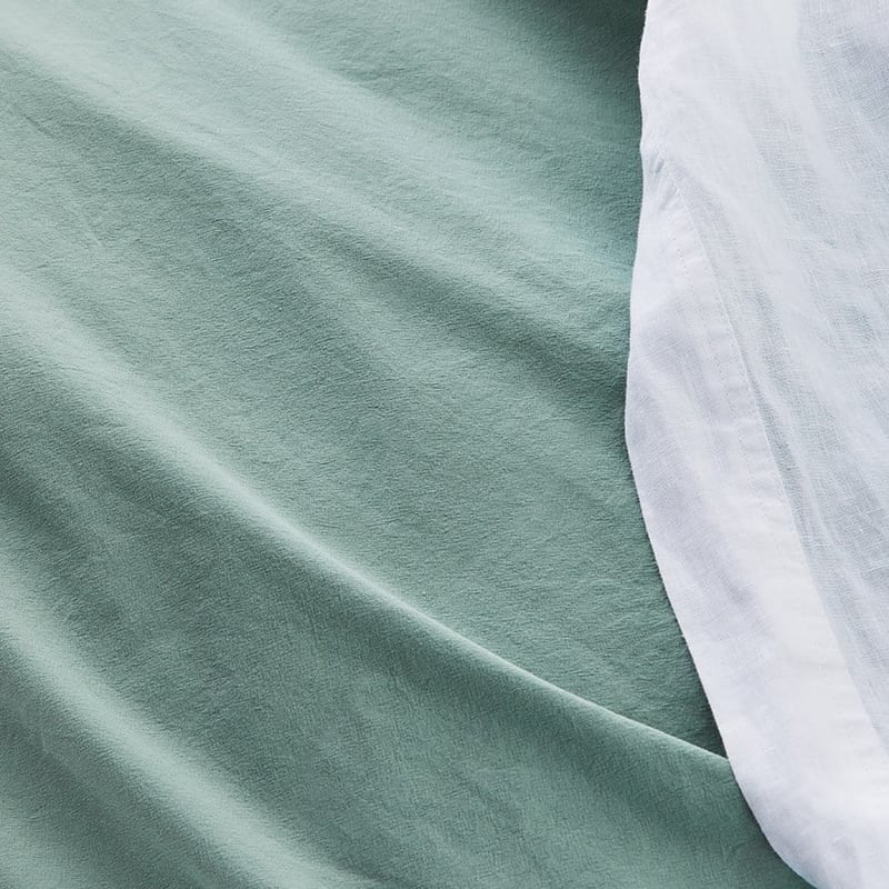 Stonewashed Cotton Greenery Quilt Cover